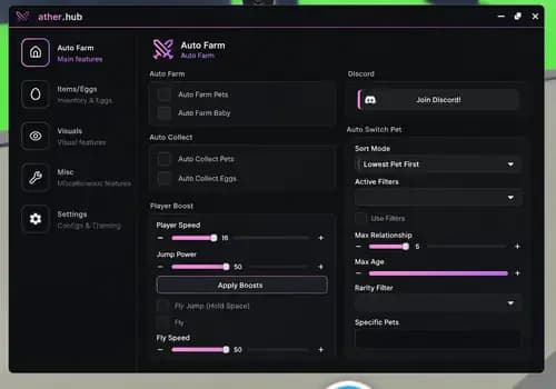 [Ather Hub] Adopt Me Script - Set Aura, Baby Farm, Pet Farm