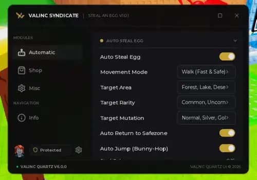 [Valinc] Steal An Egg Script - Auto Steal Egg,  Auto Upgrade Base