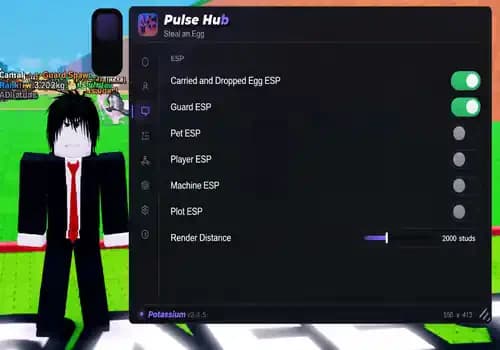 Steal An Egg Script Pulse Hub - Egg ESP, Guard ESP, Pet ESP GUI screenshot