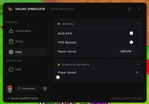 Steal An Egg Script - Auto Steal Egg by Valinc GUI screenshot