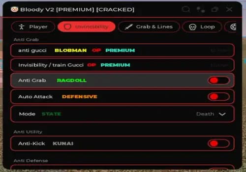 Fling Things and People Script - Auto Grab, Anti Grab GUI screenshot