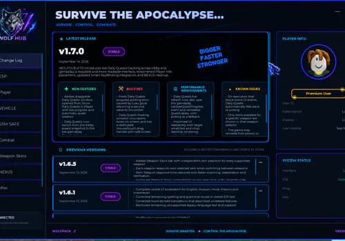 WolfHub Script - Multi-Game Hub for Survive the Apocalypse