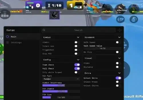 RIVALS Script Korax - Aimbot, Silent Aim, Triggerbot & ESP