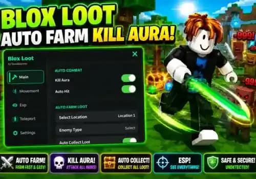 [Biskus] Blox Loot Script - Auto Farm, Kill Aura