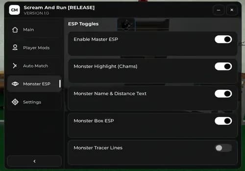 Scream And Run Script - Full ESP, Auto Keys
