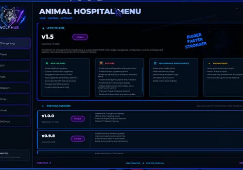WolfHub Script - Multi-Game Hub for Animal Hospital