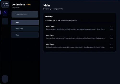 [Aetherium] Huss Valley Script - Auto Escape, Auto Catch & Auto Collect