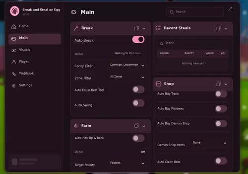 [Ouroboros Hub] Break and Steal an Egg Script - Auto Break, Auto Bank, Auto Merge & ESP