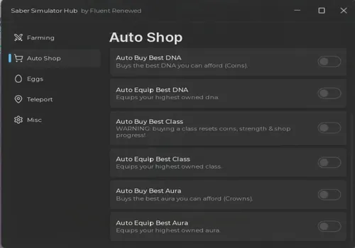 Saber Simulator Script - Auto Swing/Auto Egg