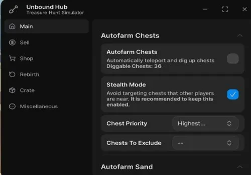 Treasure Hunt Simulator Script Unbound Hub